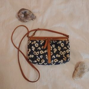 Fossil Leopard Denis Crossbody Purse
